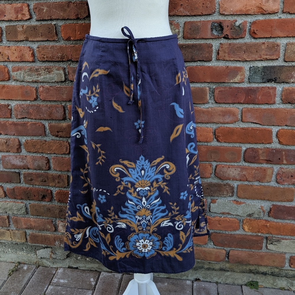 Talbot's 100% Cotton Paisley Skirt Size 4